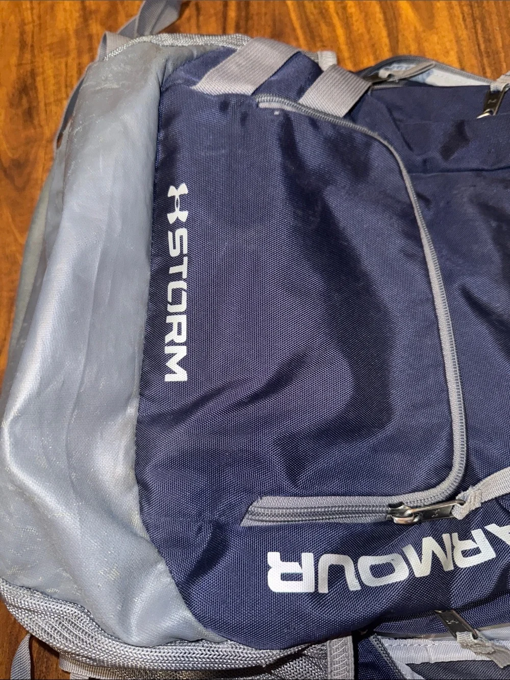 Under Armour Navy and Gray Men's Backpack with Storm Logo